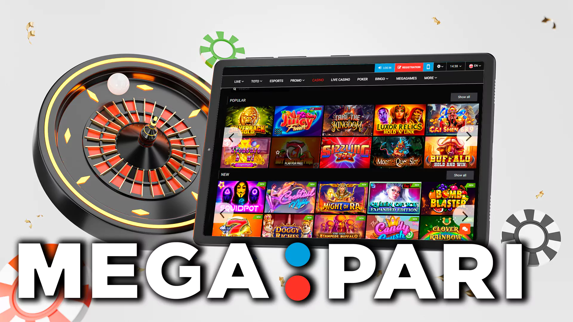 Mega Pari cooperates only with trustworthy and approved slots developers.